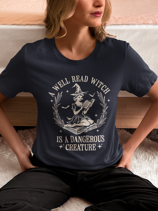 Book Witch Cotton Tee