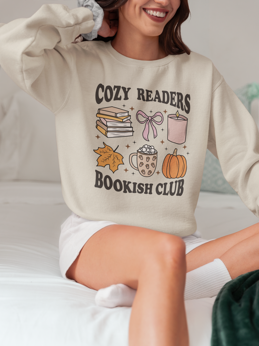 Cozy Readers Bookish Club Crewneck Sand