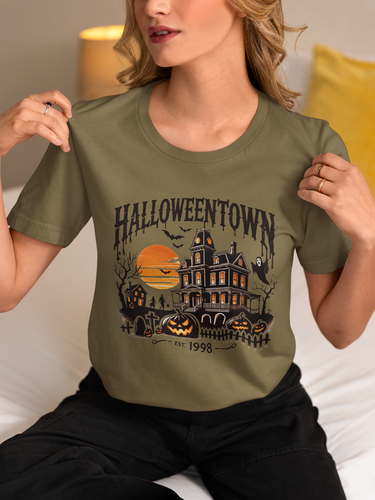 Halloween Town Cotton Tee military Green