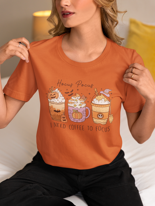 Need Coffee to Focus Cotton Tee