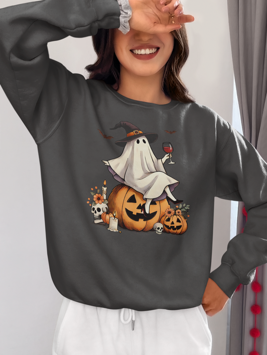 Spooky Crewneck Dark Heather